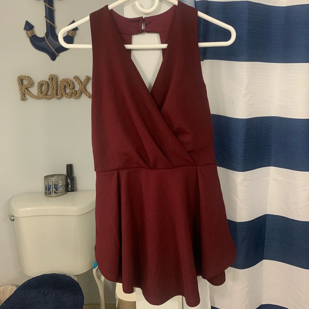 Burgundy Romper Size Medium